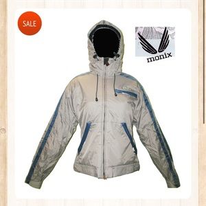 MONIX WOMENS SNOW JACKET 10,000 MM JUMP JAPAN GREY X-SMALL JK35